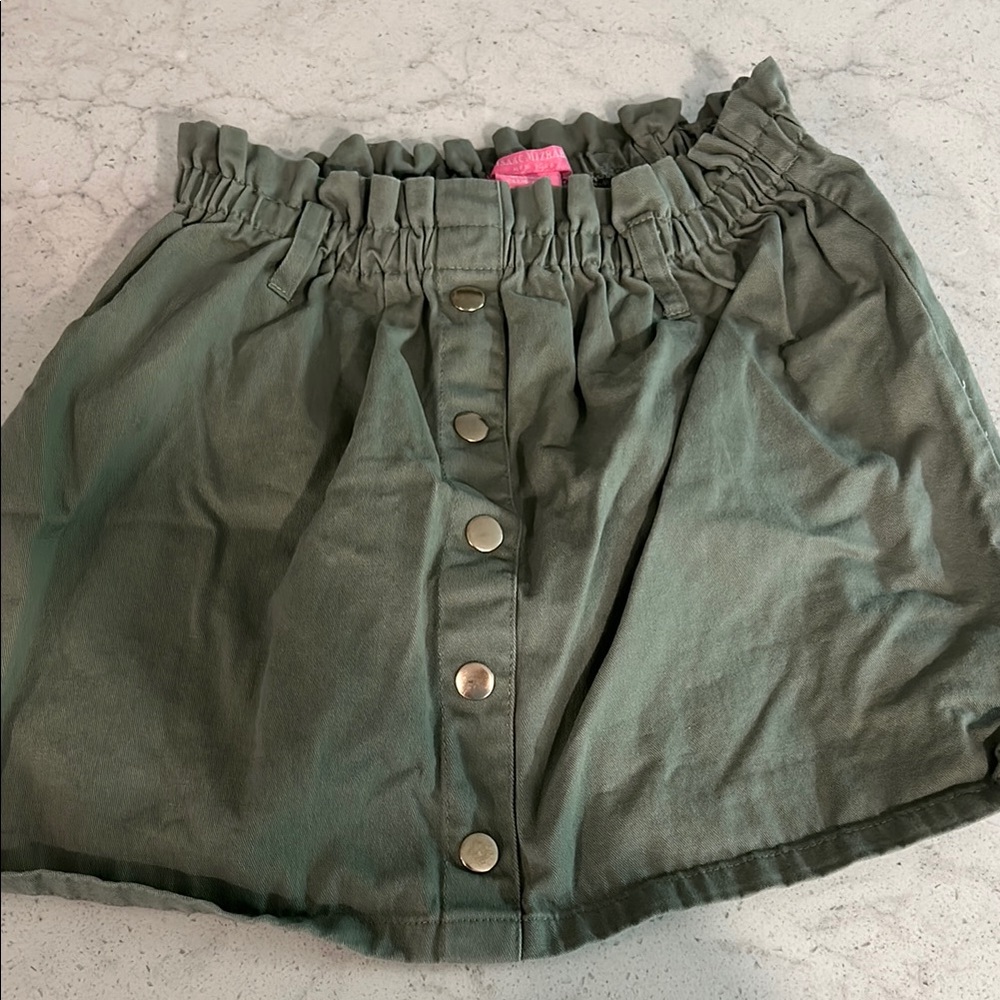 Isaac Mizrahi Green Bubble Mini Skirt